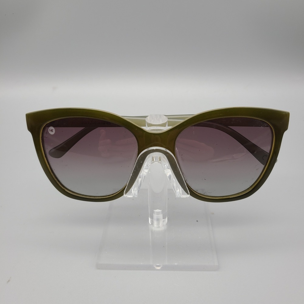 Knockaround Deja Views Sunglasses Olive Green Cat Eye Smoke Gradient Lens